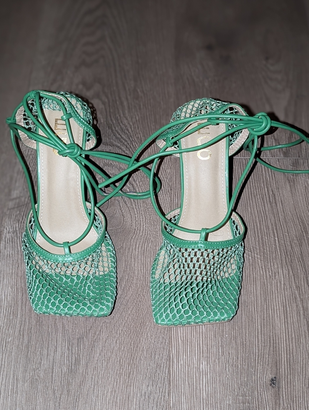 Green Strappy Heels